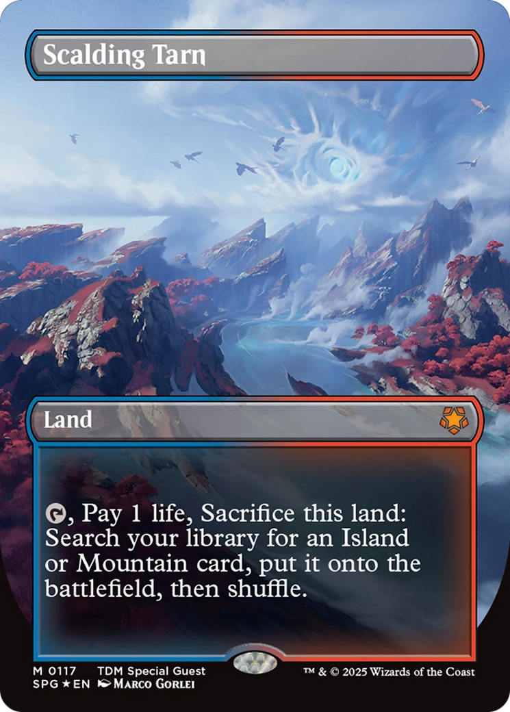 Scalding Tarn (Borderless) (Dragonscale Foil) [Tarkir: Dragonstorm Special Guests] | Empire Gaming NC