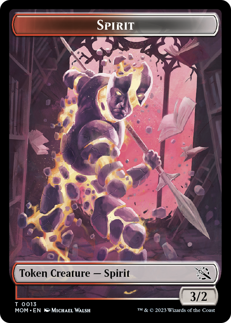 Warrior // Spirit (13) Double-Sided Token [March of the Machine Tokens] | Empire Gaming NC