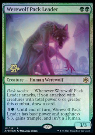 Werewolf Pack Leader [Dungeons & Dragons: Adventures in the Forgotten Realms Prerelease Promos] | Empire Gaming NC