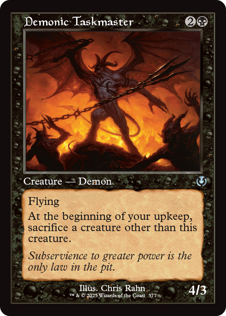 Demonic Taskmaster (Retro Frame) [Innistrad Remastered] | Empire Gaming NC