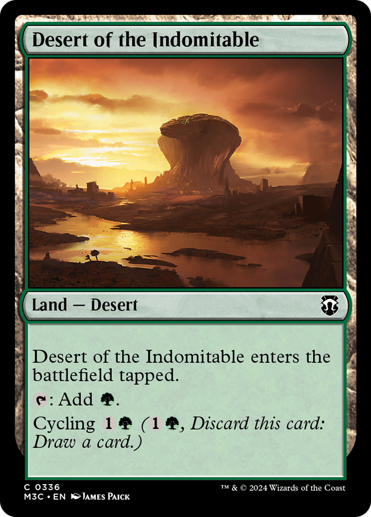 Desert of the Indomitable (Ripple Foil) [Modern Horizons 3 Commander] | Empire Gaming NC