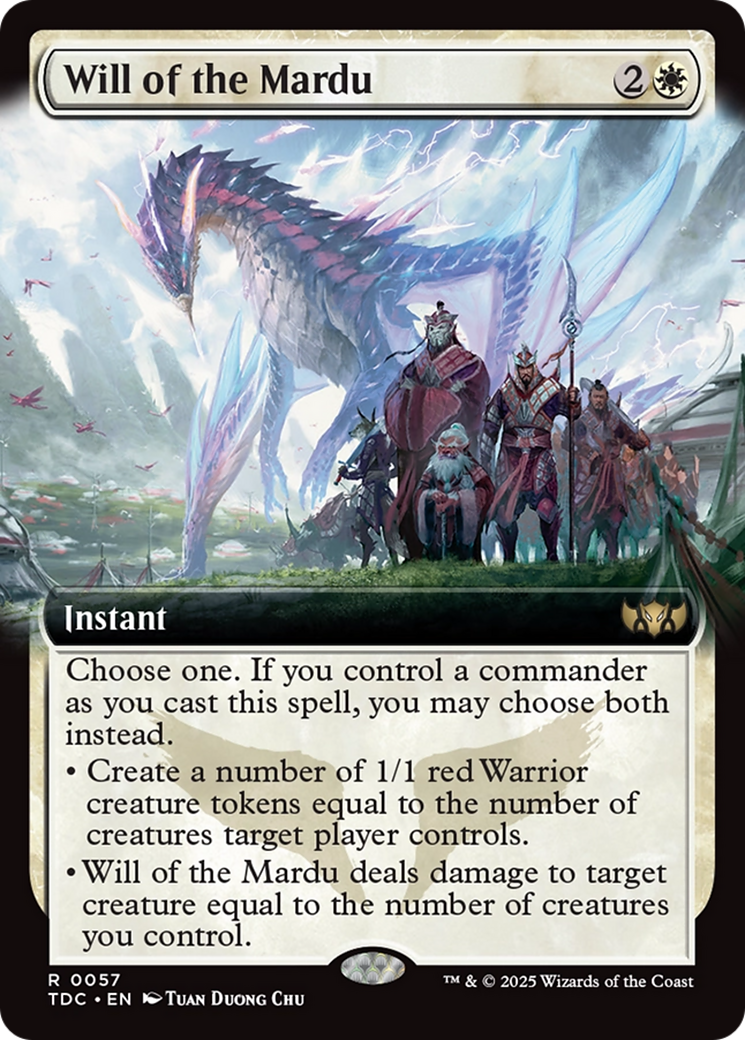 Will of the Mardu (Extended Art) [Tarkir: Dragonstorm Commander] | Empire Gaming NC