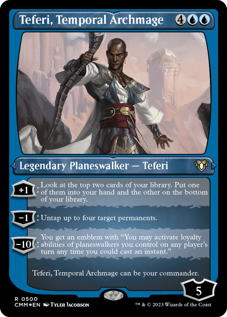 Teferi, Temporal Archmage (Foil Etched) [Commander Masters] | Empire Gaming NC