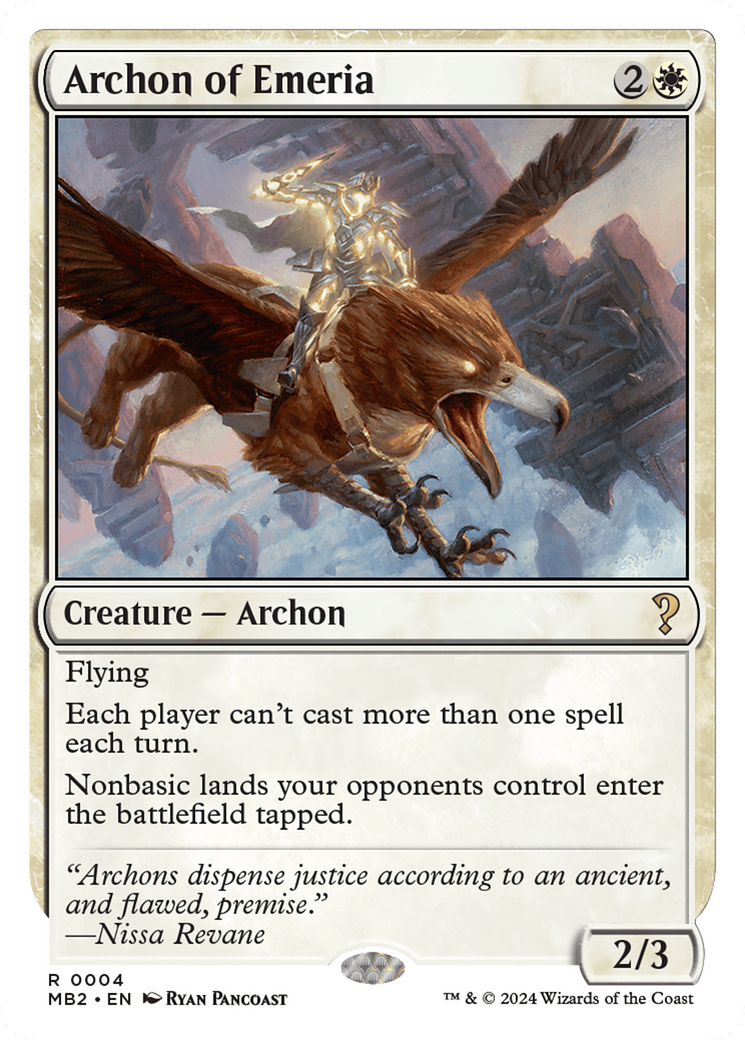 Archon of Emeria (White Border) [Mystery Booster 2] | Empire Gaming NC