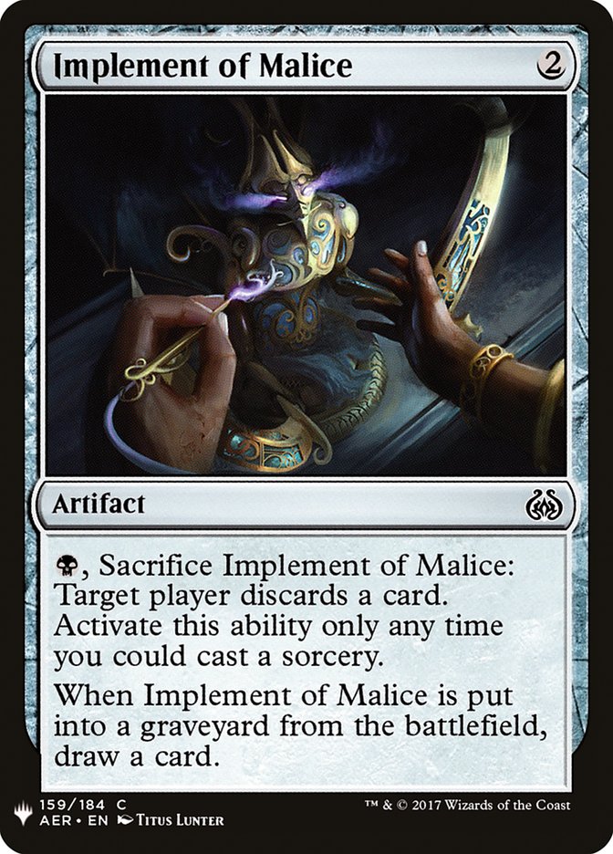 Implement of Malice [Mystery Booster] | Empire Gaming NC