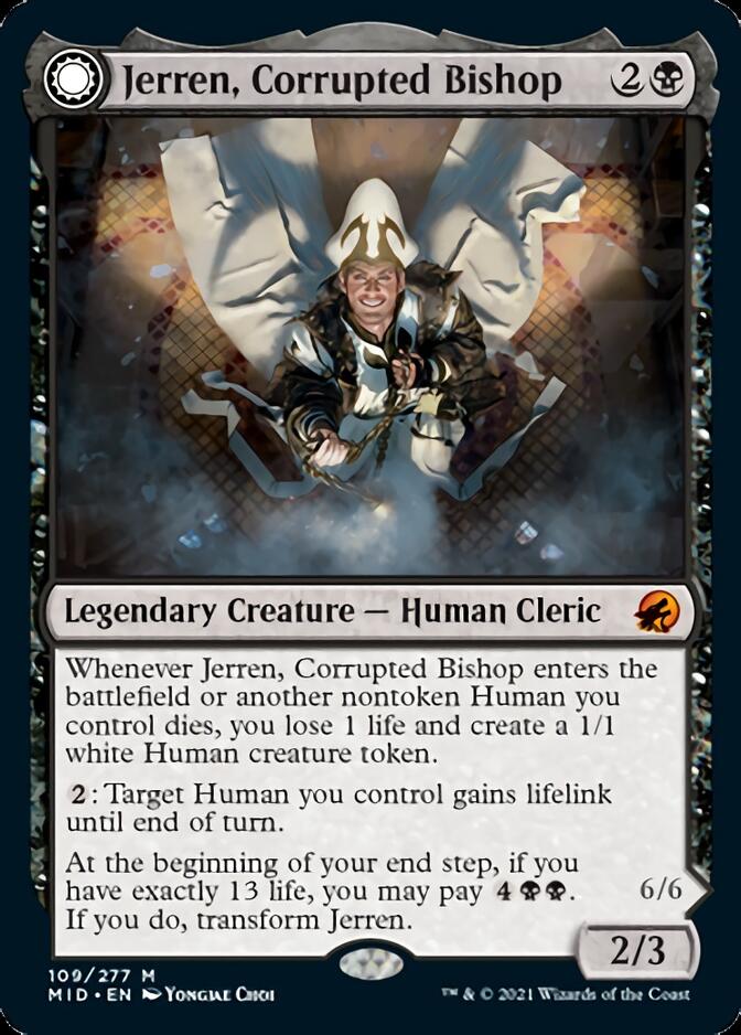 Jerren, Corrupted Bishop // Ormendahl, the Corrupted [Innistrad: Midnight Hunt] | Empire Gaming NC