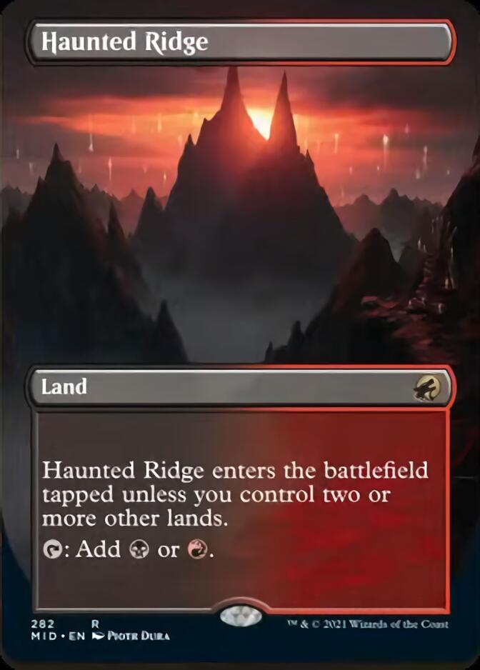 Haunted Ridge (Borderless Alternate Art) [Innistrad: Midnight Hunt] | Empire Gaming NC