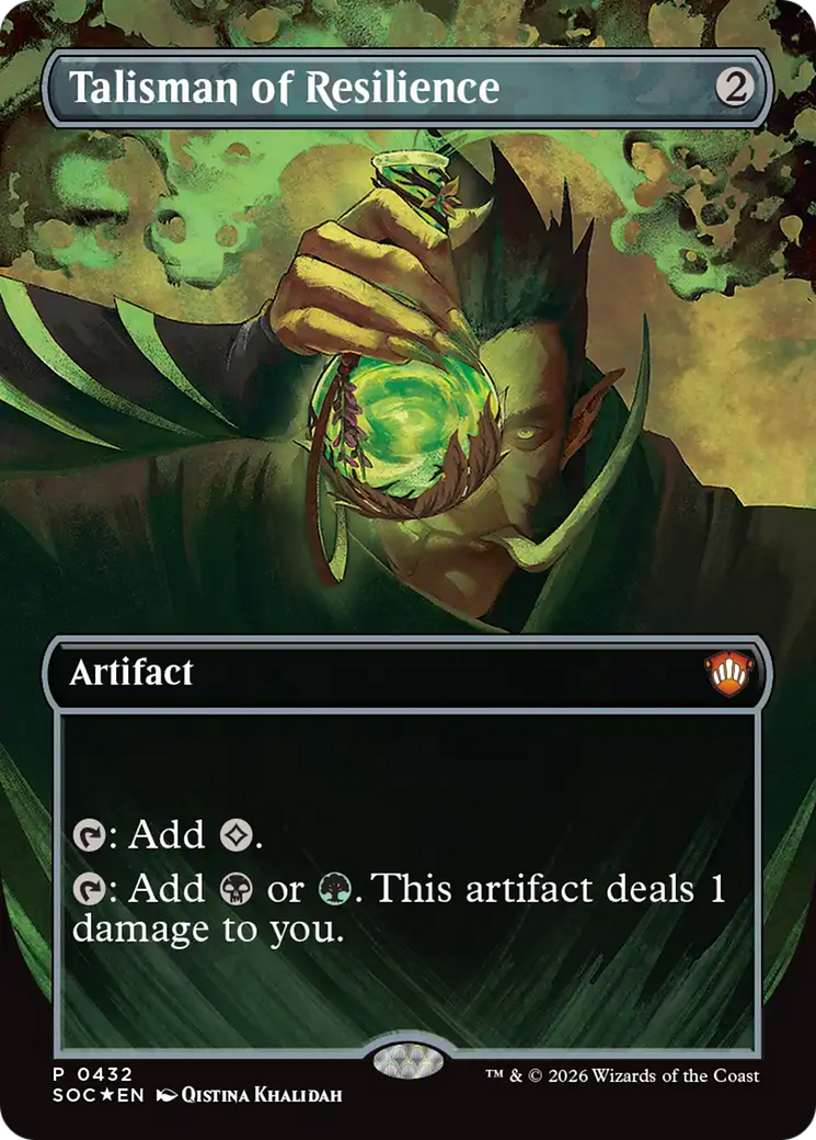 Talisman of Resilience (Borderless) [Secrets of Strixhaven Commander] | Empire Gaming NC