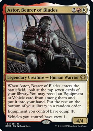 Astor, Bearer of Blades (Promo Pack) [Dominaria United Promos] | Empire Gaming NC