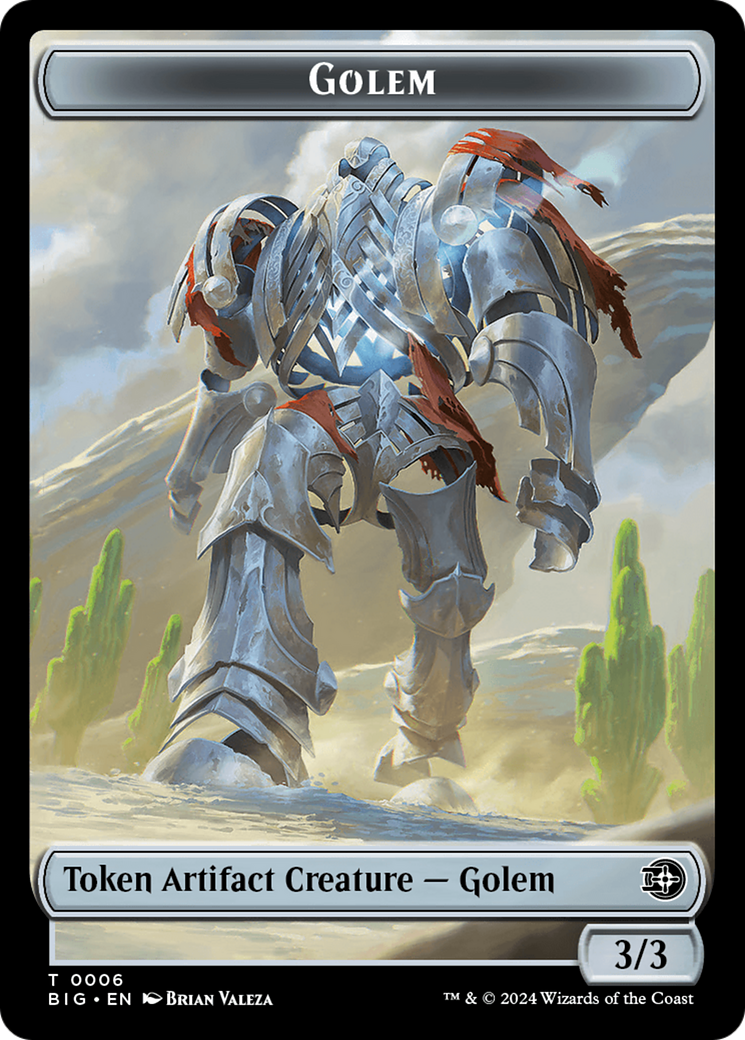 Golem // Plot Double-Sided Token [Outlaws of Thunder Junction: The Big Score Tokens] | Empire Gaming NC