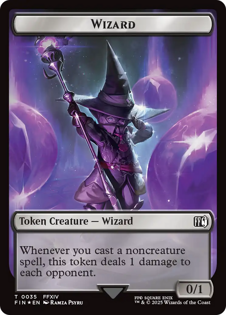 Hero (0030) // Wizard (0035) Double-Sided Token (Surge Foil) [FINAL FANTASY Tokens] | Empire Gaming NC