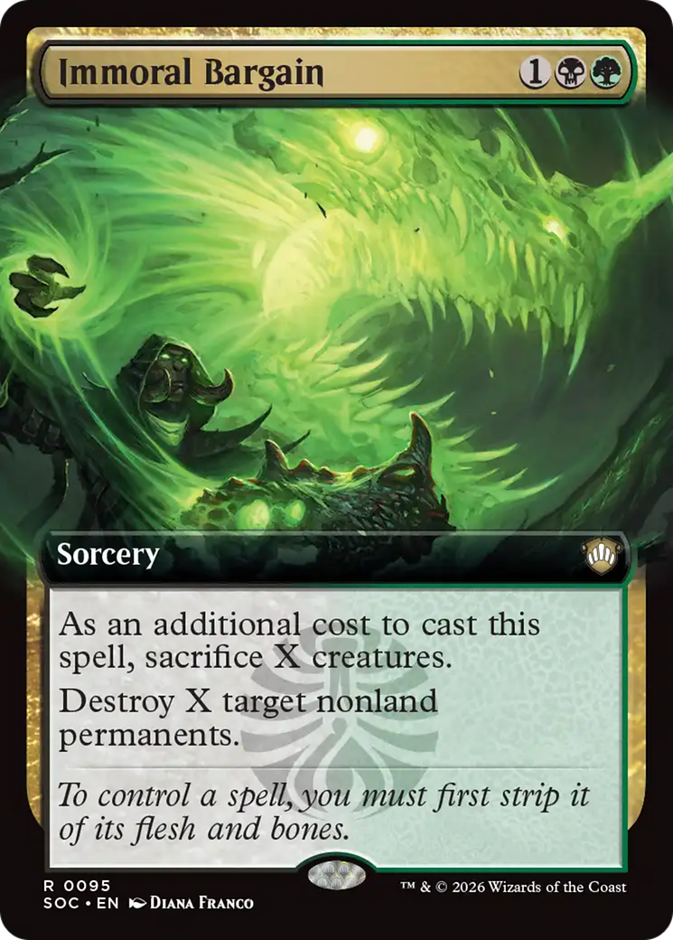 Immoral Bargain (Extended Art) [Secrets of Strixhaven Commander] | Empire Gaming NC