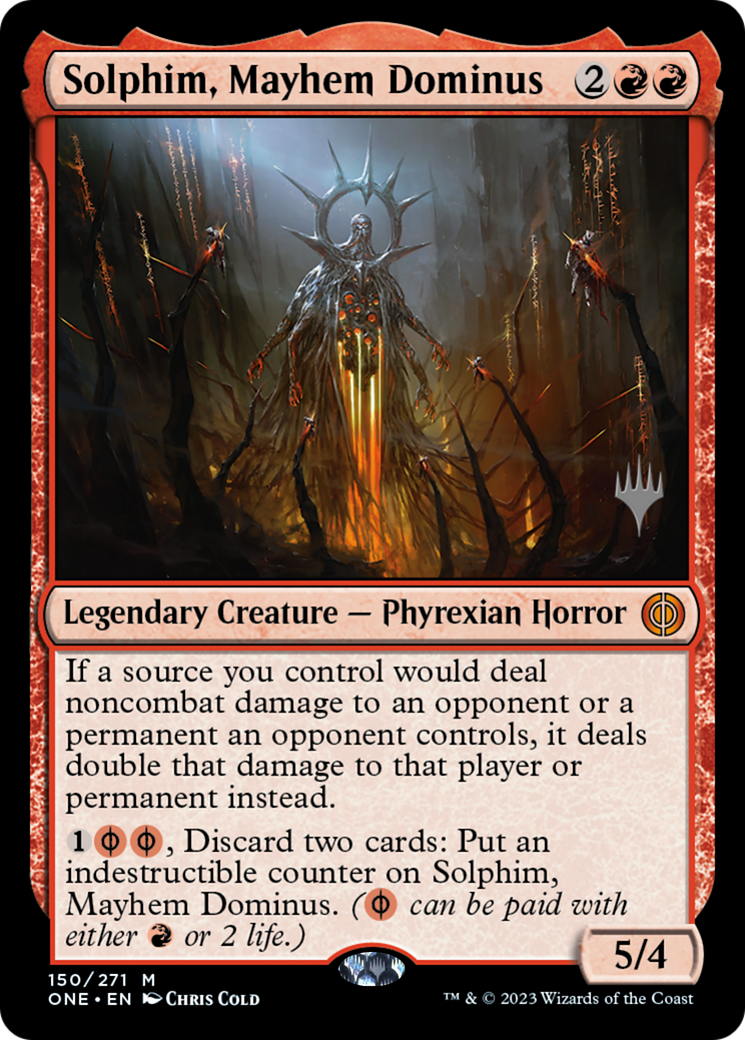 Solphim, Mayhem Dominus (Promo Pack) [Phyrexia: All Will Be One Promos] | Empire Gaming NC