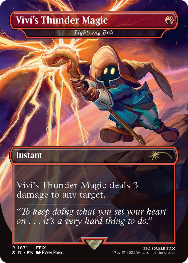 Vivi's Thunder Magic - Lightning Bolt (Rainbow Foil) [Secret Lair Drop Series] | Empire Gaming NC