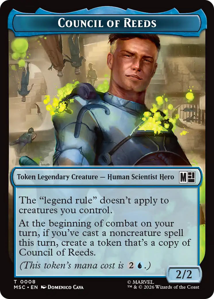 Council of Reeds (008) // Merfolk (006) Double-Sided Token [Marvel Super Heroes Commander Tokens] | Empire Gaming NC