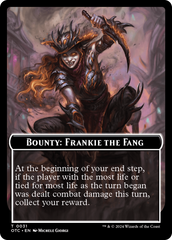 Bounty: Frankie the Fang // Bounty Rules Double-Sided Token [Outlaws of Thunder Junction Commander Tokens] | Empire Gaming NC