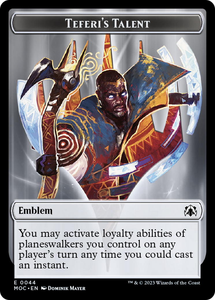 Elemental (9) // Teferi's Talent Emblem Double-Sided Token [March of the Machine Tokens] | Empire Gaming NC