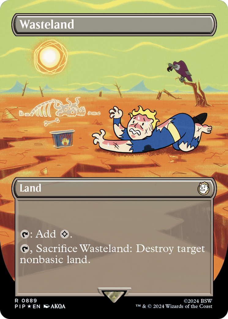 Wasteland (Borderless) (Surge Foil) [Fallout] | Empire Gaming NC