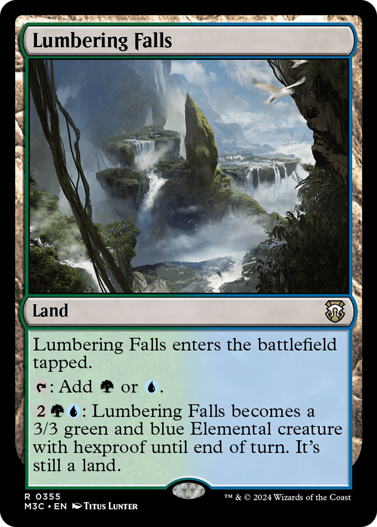 Lumbering Falls (Ripple Foil) [Modern Horizons 3 Commander] | Empire Gaming NC