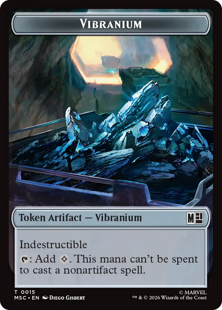 Angel (004) // Vibranium (015) Double-Sided Token [Marvel Super Heroes Commander Tokens] | Empire Gaming NC