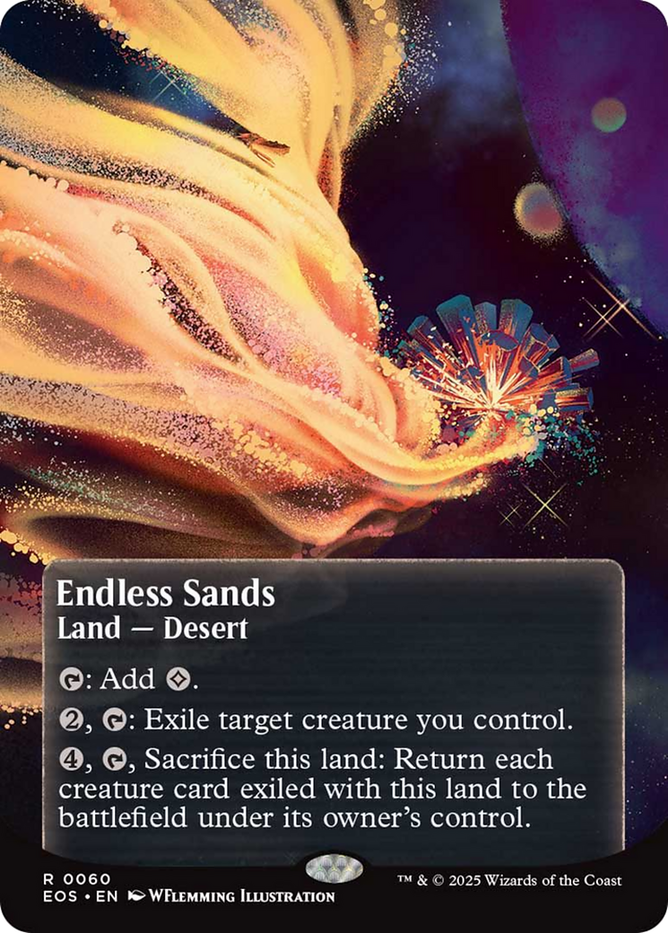 Endless Sands (0060) (Borderless) (Galaxy Foil) [Edge of Eternities: Stellar Sights] | Empire Gaming NC