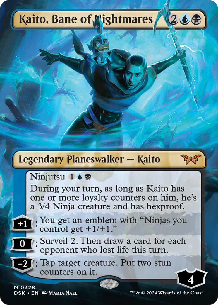 Kaito, Bane of Nightmares (Borderless) [Duskmourn: House of Horror] | Empire Gaming NC