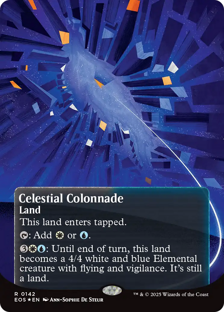 Celestial Colonnade (0142) (Borderless) (Galaxy Foil) [Edge of Eternities: Stellar Sights] | Empire Gaming NC
