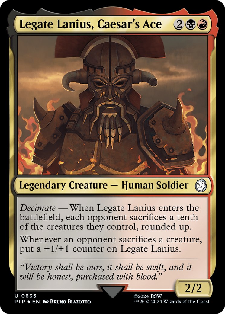 Legate Lanius, Caesar's Ace (Surge Foil) [Fallout] | Empire Gaming NC