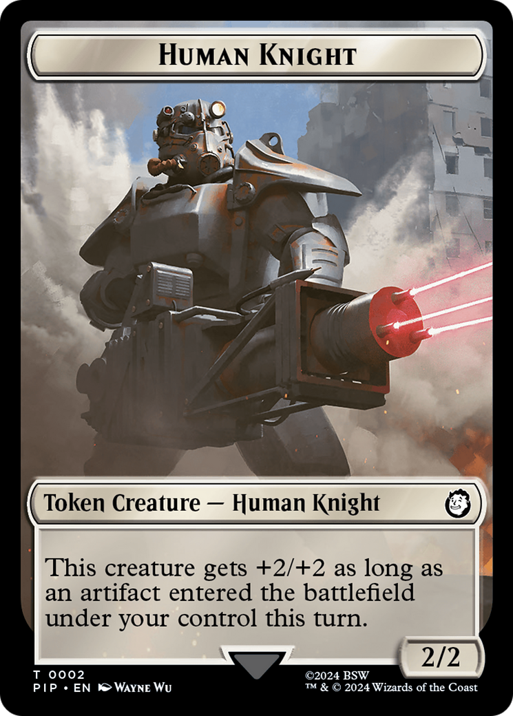 Junk // Human Knight Double-Sided Token [Fallout Tokens] | Empire Gaming NC