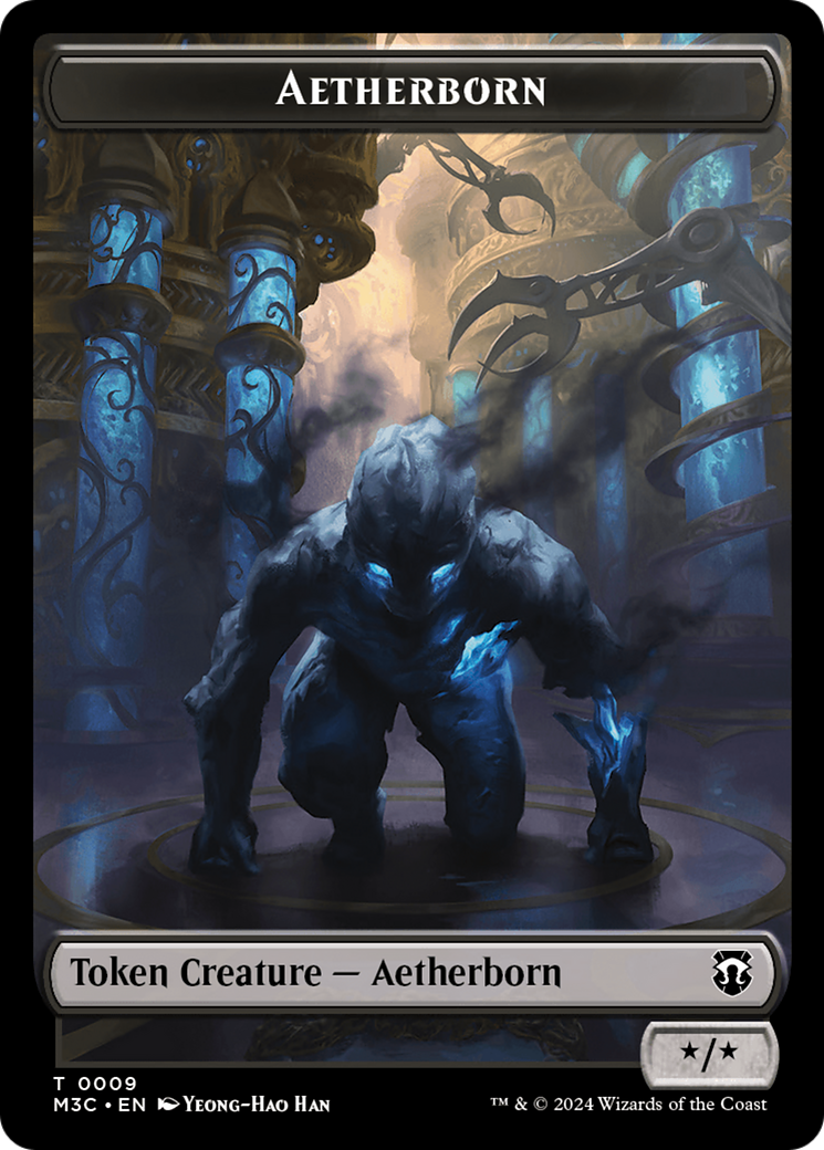 Aetherborn (Ripple Foil) // Thopter Double-Sided Token [Modern Horizons 3 Commander Tokens] | Empire Gaming NC