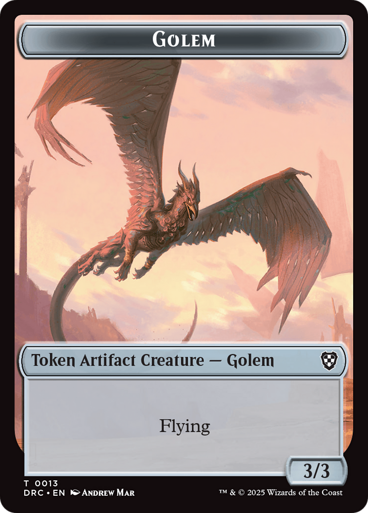 Golem (0013) // Nalaar Aetherjet Double-Sided Token [Aetherdrift Tokens] | Empire Gaming NC