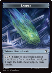 Human Soldier // Lander (0008) Double-Sided Token [Edge of Eternities Tokens] | Empire Gaming NC