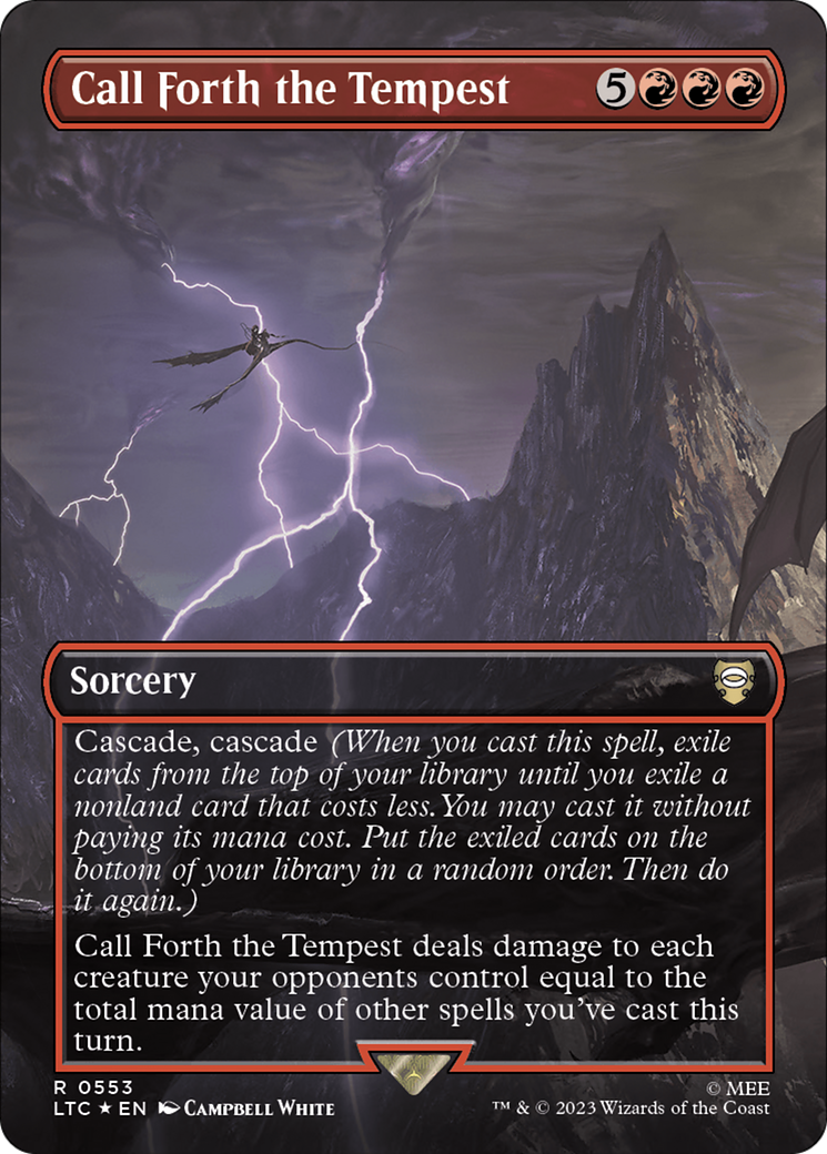 Call Forth the Tempest (Borderless) (Surge Foil) [The Lord of the Rings: Tales of Middle-Earth Commander] | Empire Gaming NC