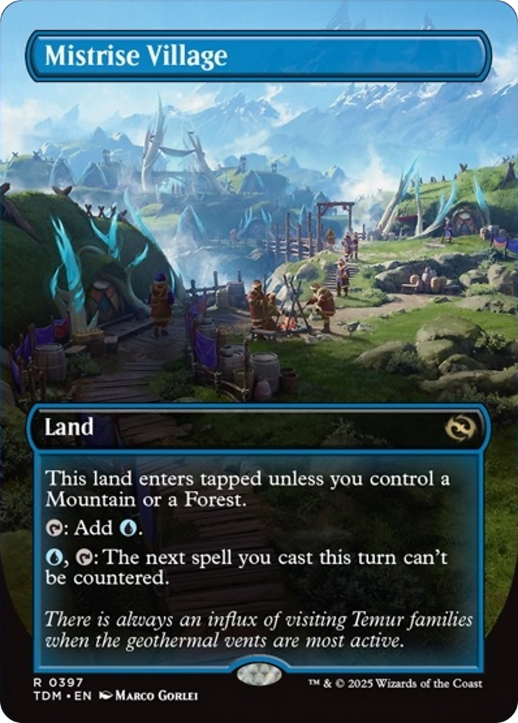 Mistrise Village (Borderless) [Tarkir: Dragonstorm] | Empire Gaming NC