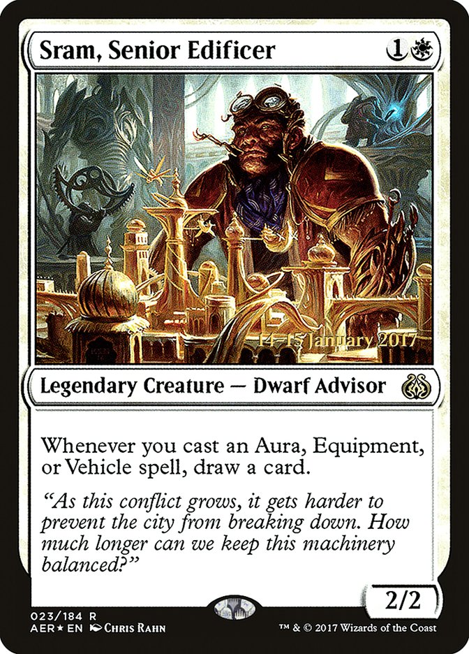 Sram, Senior Edificer [Aether Revolt Prerelease Promos] | Empire Gaming NC