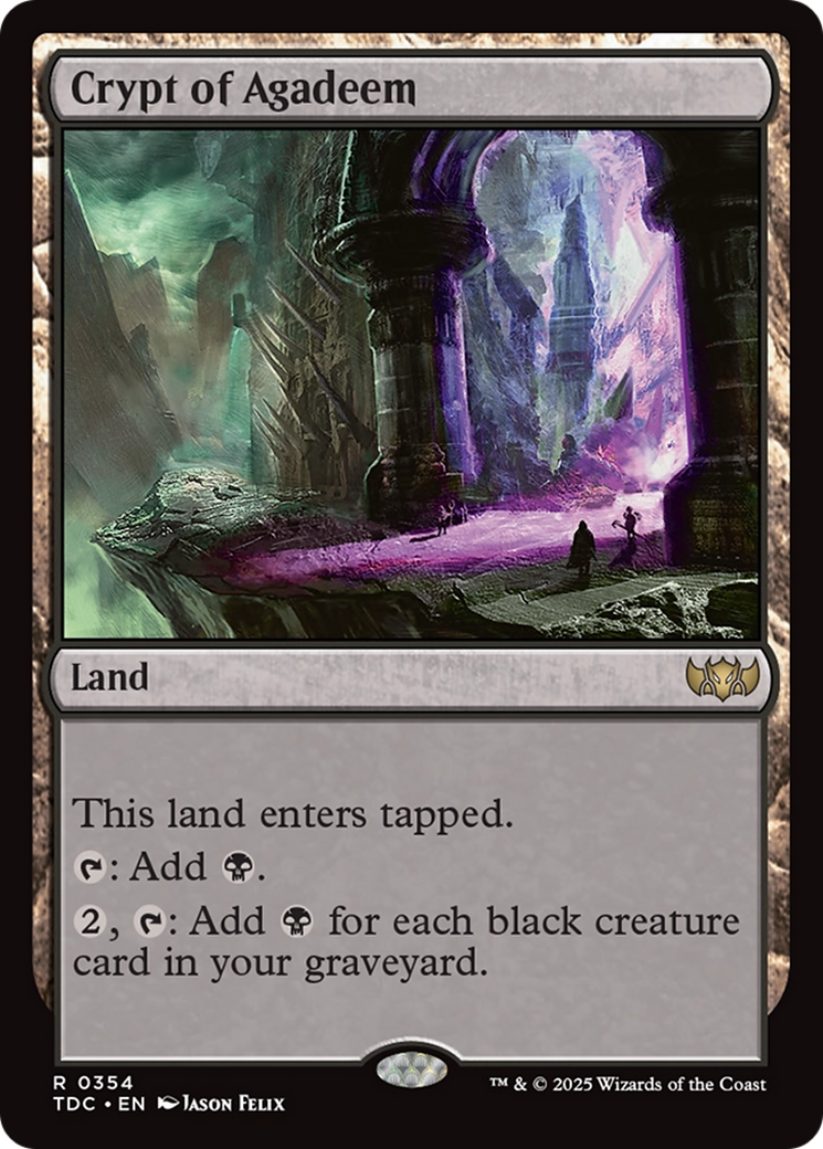 Crypt of Agadeem [Tarkir: Dragonstorm Commander] | Empire Gaming NC