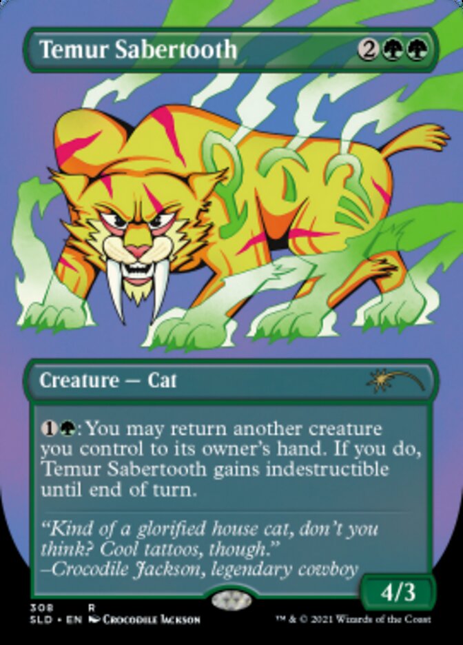 Temur Sabertooth (Borderless) [Secret Lair Drop Series] | Empire Gaming NC