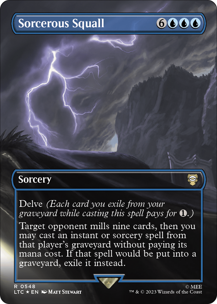 Sorcerous Squall (Borderless) (Surge Foil) [The Lord of the Rings: Tales of Middle-Earth Commander] | Empire Gaming NC