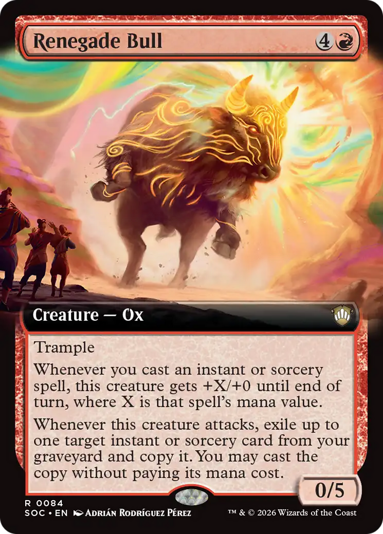 Renegade Bull (Extended Art) [Secrets of Strixhaven Commander] | Empire Gaming NC