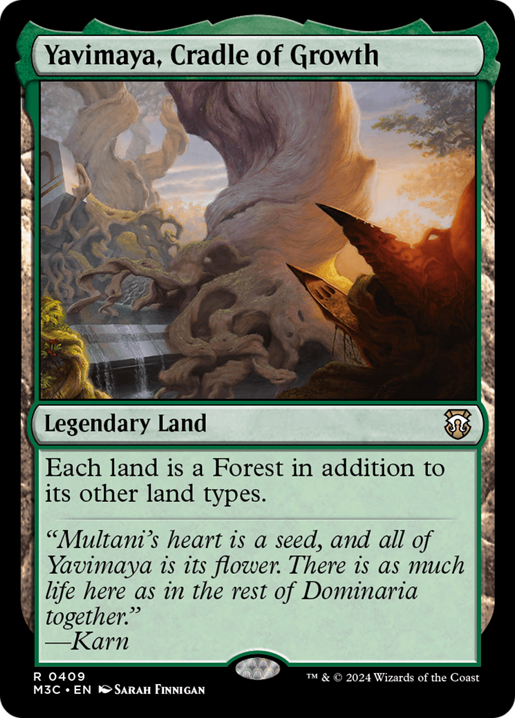 Yavimaya, Cradle of Growth (Ripple Foil) [Modern Horizons 3 Commander] | Empire Gaming NC