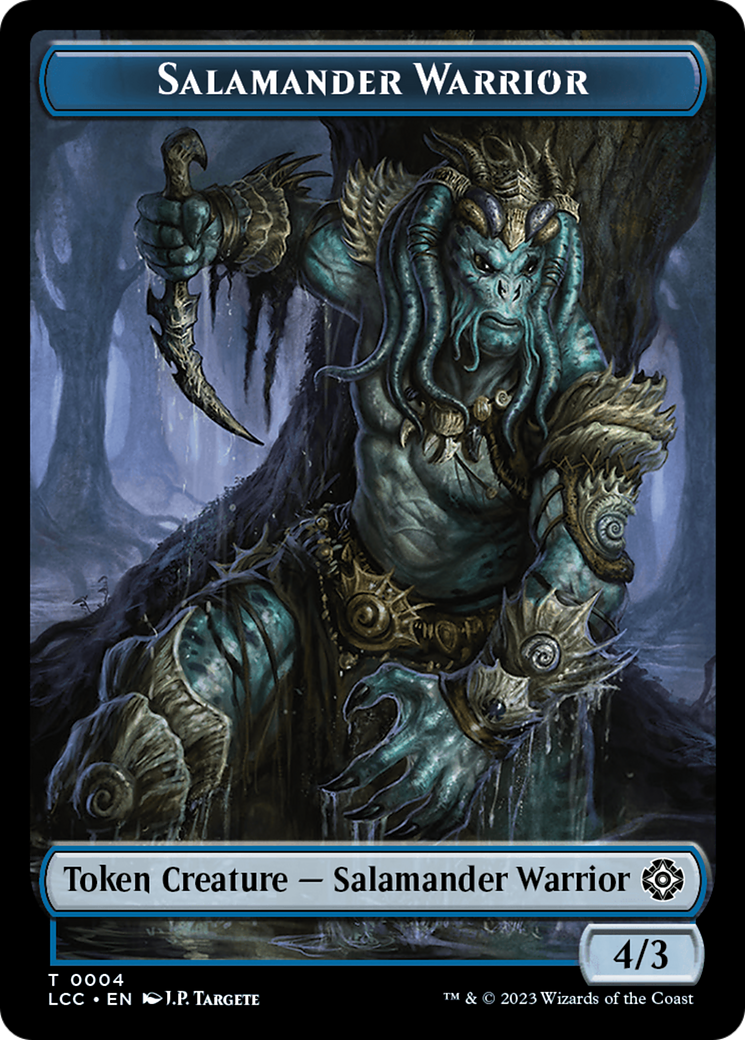 Salamander Warrior // Shapeshifter Double-Sided Token [The Lost Caverns of Ixalan Commander Tokens] | Empire Gaming NC