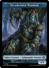 Salamander Warrior // Treasure Double-Sided Token [The Lost Caverns of Ixalan Commander Tokens] | Empire Gaming NC