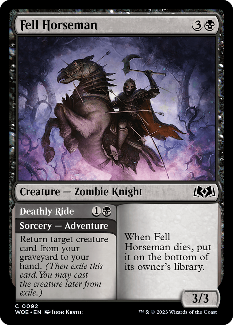 Fell Horseman // Deathly Ride [Wilds of Eldraine] | Empire Gaming NC