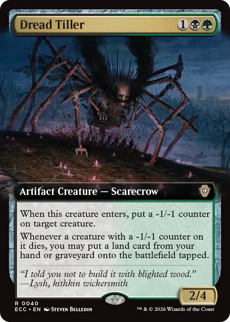 Dread Tiller (Extended Art) [Lorwyn Eclipsed Commander] | Empire Gaming NC