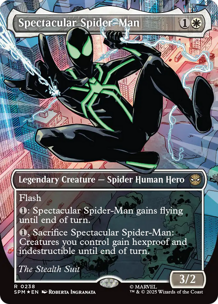 Spectacular Spider-Man (0238) (Borderless) (Textured Foil) [Marvel's Spider-Man] | Empire Gaming NC