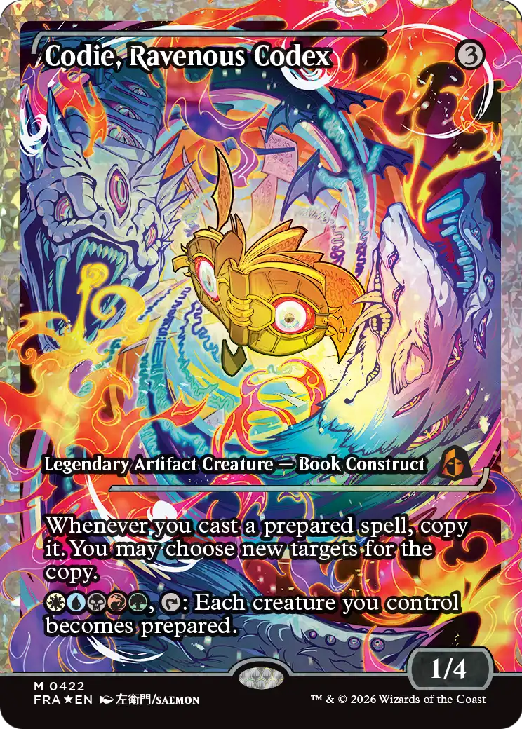 Codie, Ravenous Codex (Showcase) (Fracture Foil) [Reality Fracture] | Empire Gaming NC