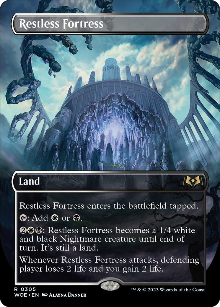 Restless Fortress (Borderless Alternate Art) [Wilds of Eldraine] | Empire Gaming NC