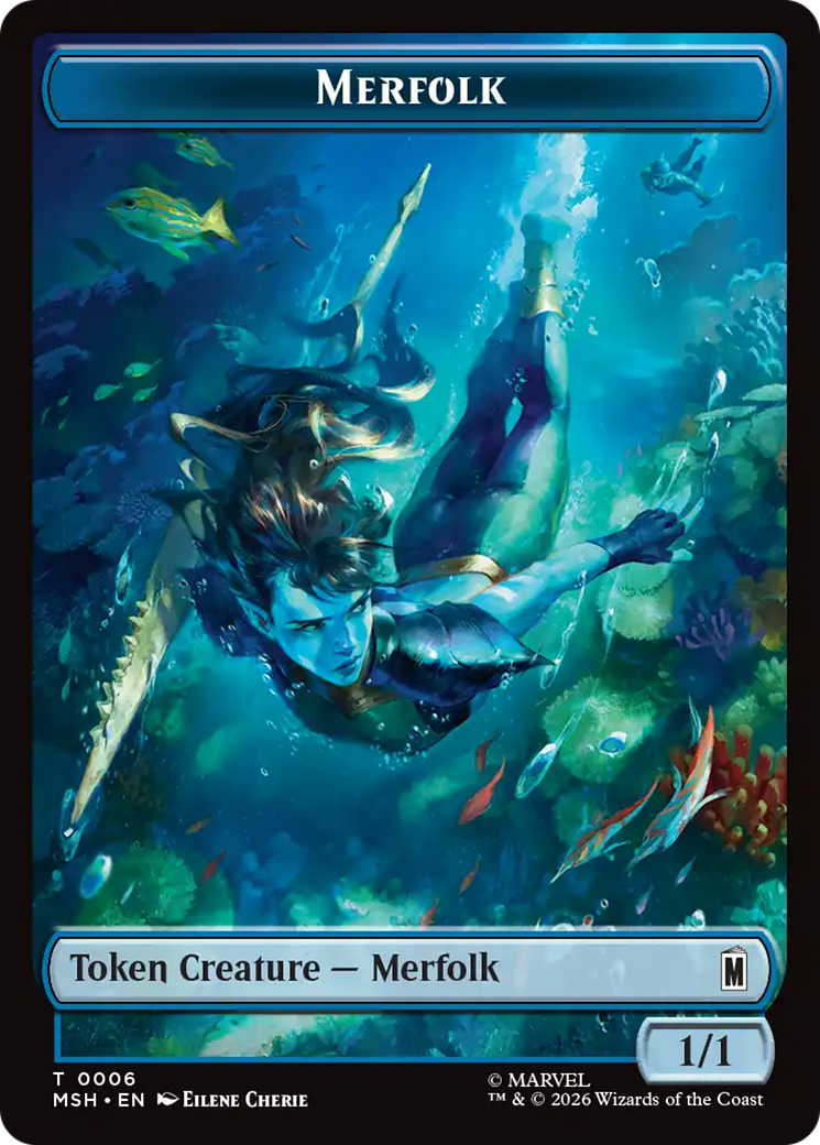 Council of Reeds (008) // Merfolk (006) Double-Sided Token [Marvel Super Heroes Commander Tokens] | Empire Gaming NC