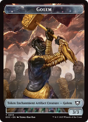 Shapeshifter // Golem (0013) Double-Sided Token [Edge of Eternities Commander Tokens] | Empire Gaming NC