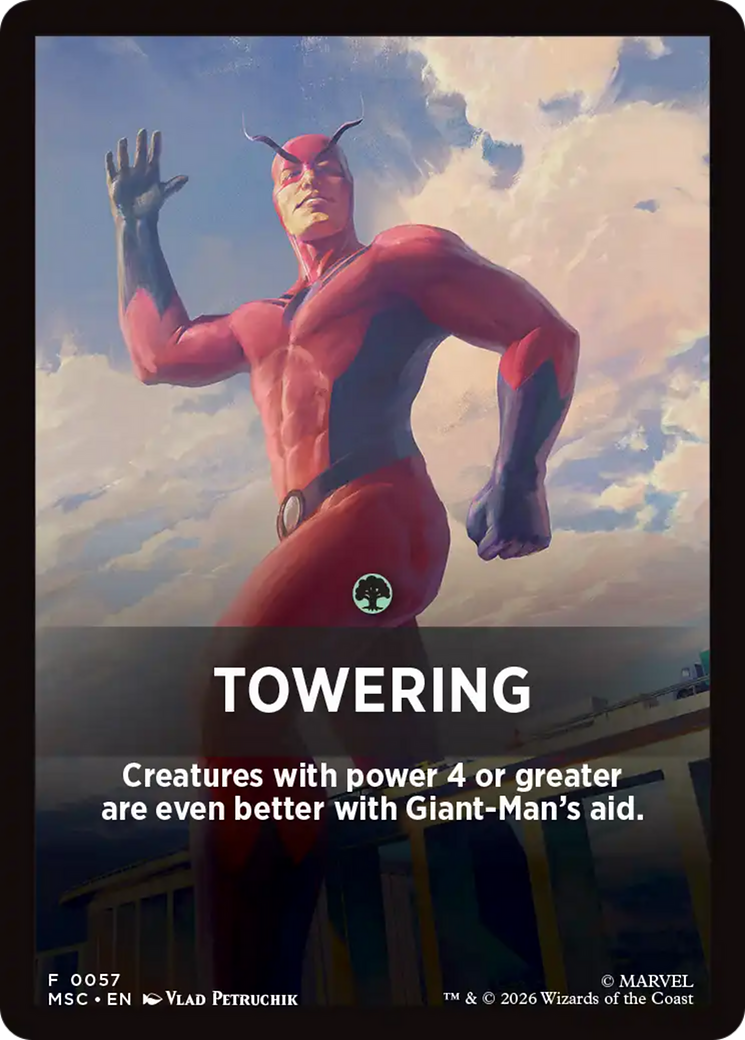 Towering Theme Card [Marvel Super Heroes Commander] | Empire Gaming NC